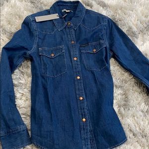 Calvin Klein denim button down shirt